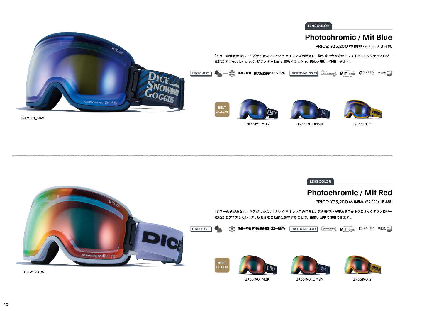 22-23 DICE 寝付く BANK スノーボードゴーグル MBK 